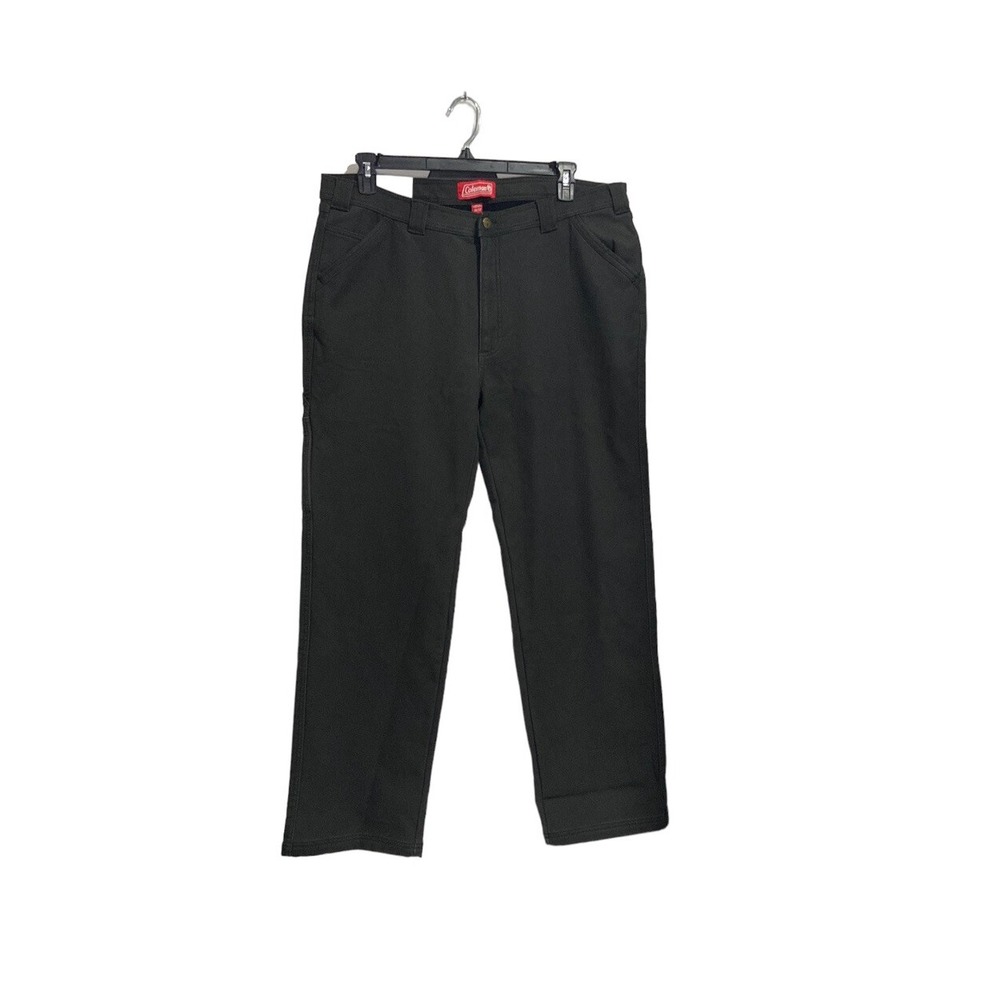 NWT Mens Coleman Carpenter Stretch Fleece Lined  Gray Pants Size 38 X 32